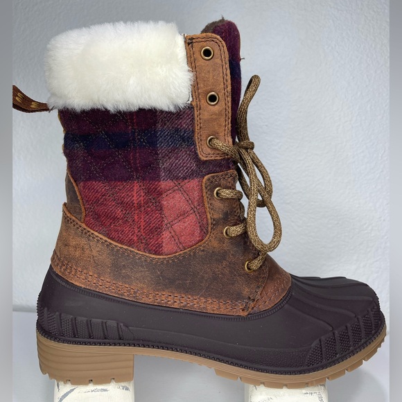 Kamik Sienna 2 Women's Waterproof Cuff Plaid Wool Winter Snow Boots Size 8 - Picture 10 of 15
